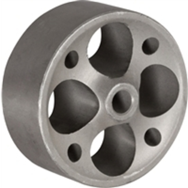 Casterhq 3"x1-1/4" GRAY IRON SEMI STEEL WHEEL, 250 LBS CAPACITY STL3x125